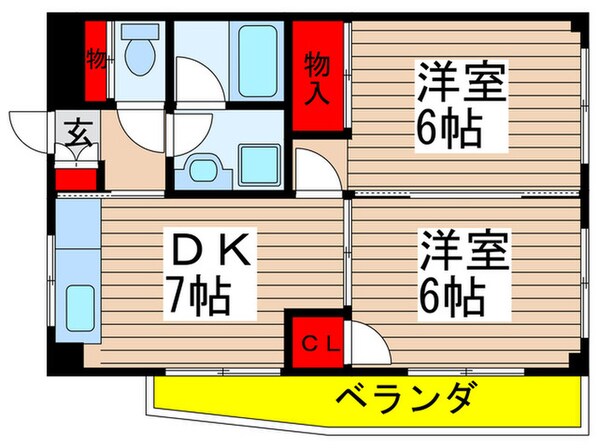 ピュアコ－ト清田の物件間取画像